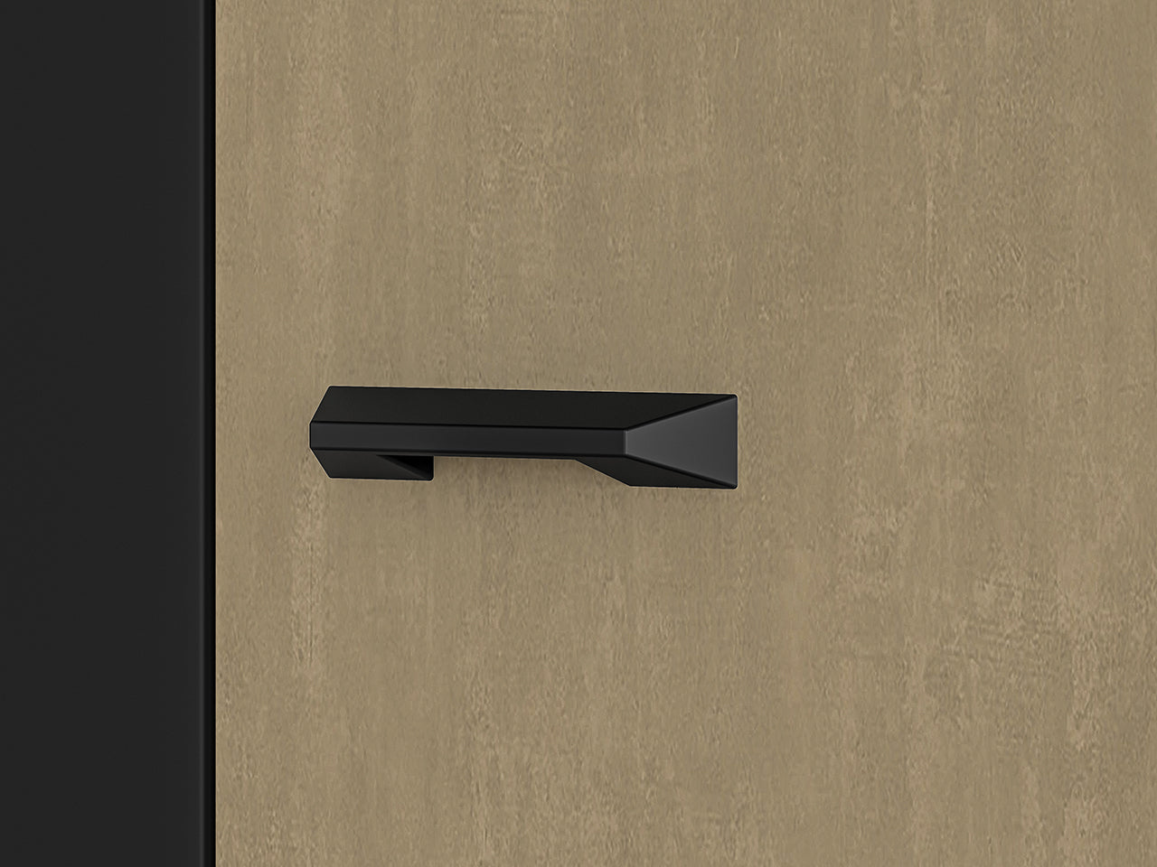 Garde-robe en chêne artisanal or et noir avec acier premium – Élégance et fonctionnalité - Decora Home