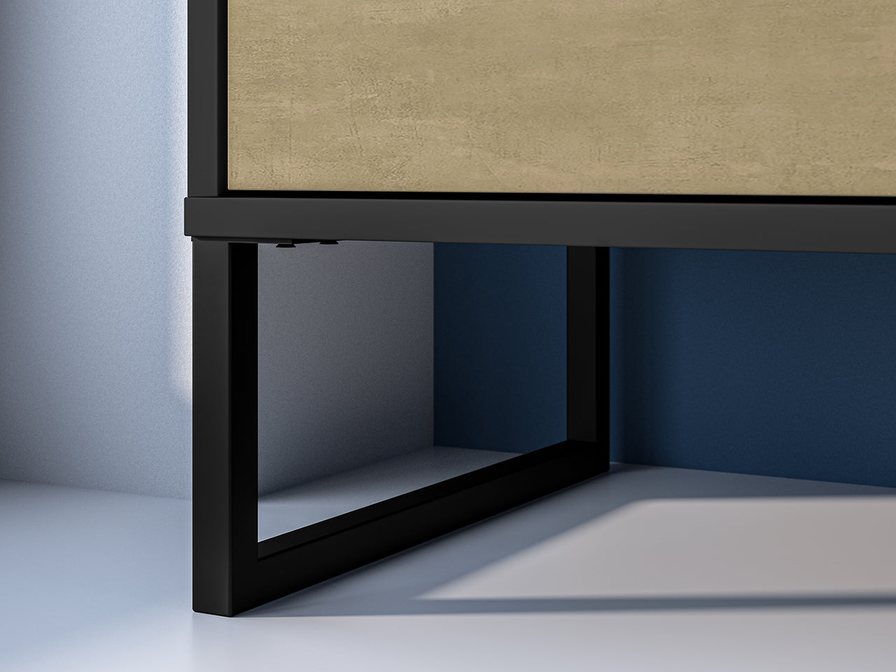 Commode, Buffet, Buffet Design en Chêne Artisan Or et Noir – Tiroirs Renforcés à Extension Complète – Finition Acier Premium – 120 cm - Decora Home