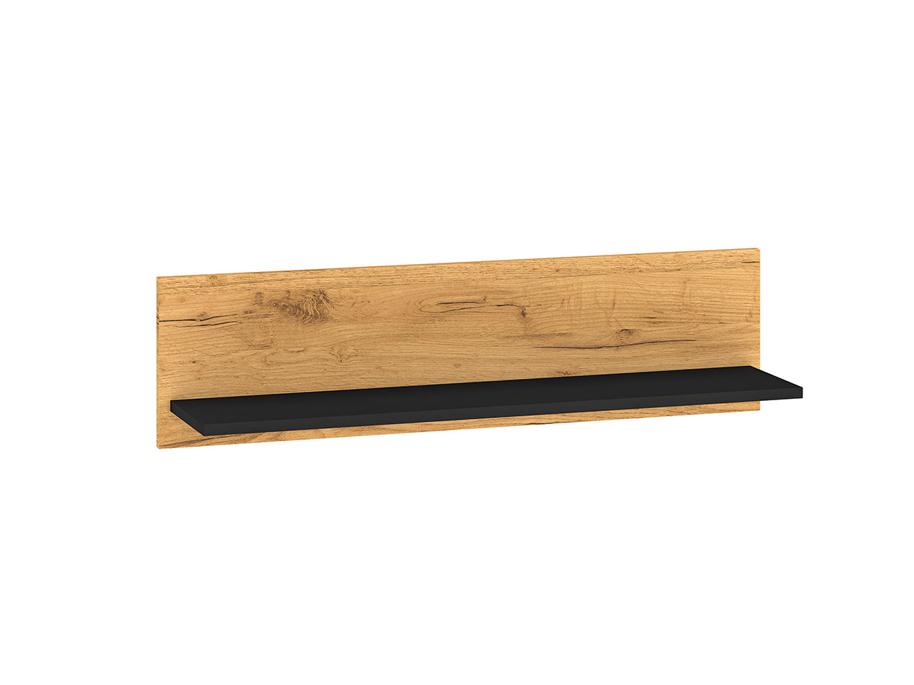 Étagère Murale en Chêne Craft Or et Noir – Résistante aux Rayures et Humidité – 92 cm - Decora Home