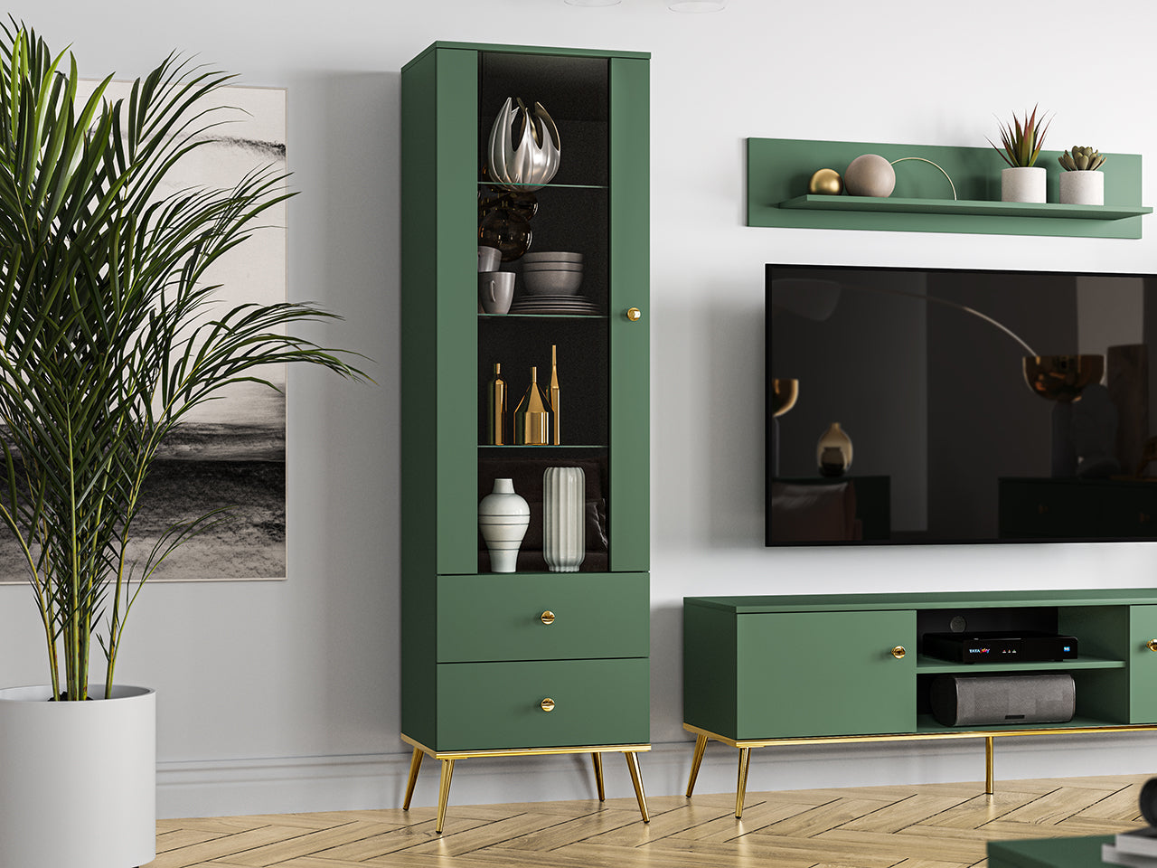 Vitrine Design avec Bordure ABS et Verre Trempé   Rétroéclairage en Option|Offre Limitée|Decora Home