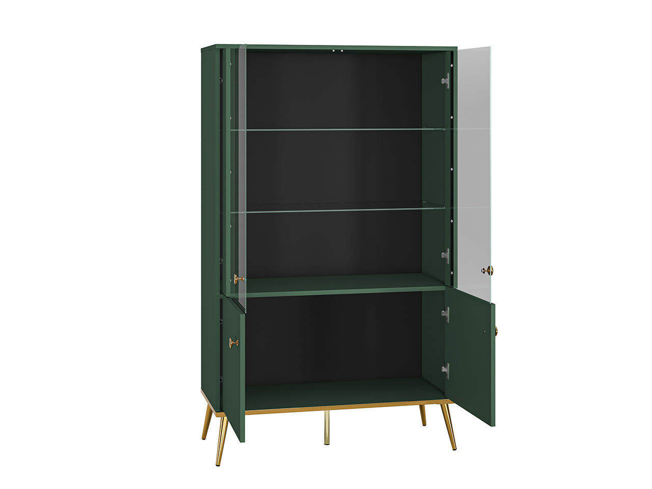 Vitrine Moderne avec Bordure ABS et Verre Trempé - Rétroéclairage Optionnel - Decora Home