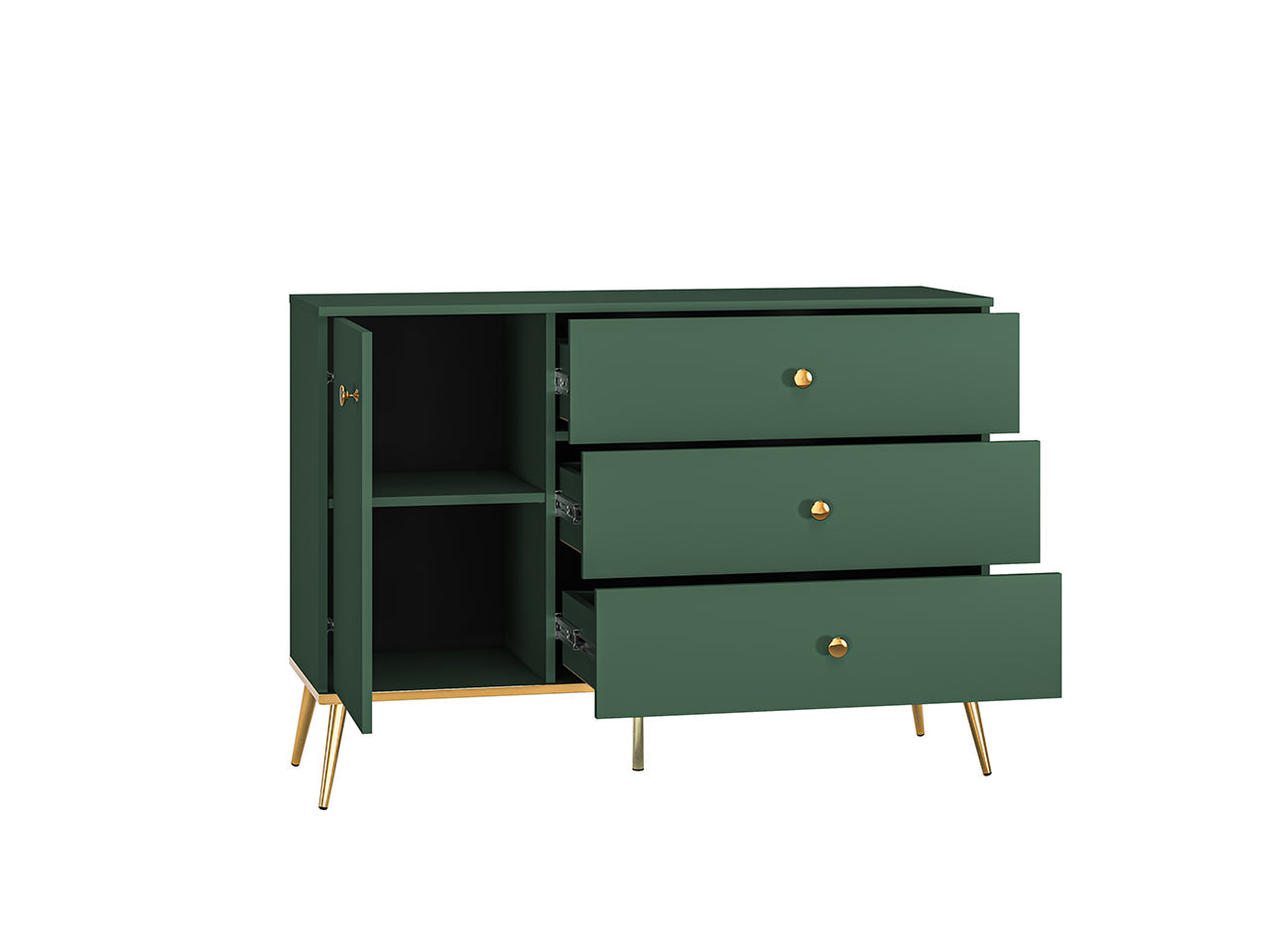 Commode, Buffet, Buffet Labrador avec Bordure ABS - Résistant aux Rayures et à l'Humidité - Decora Home