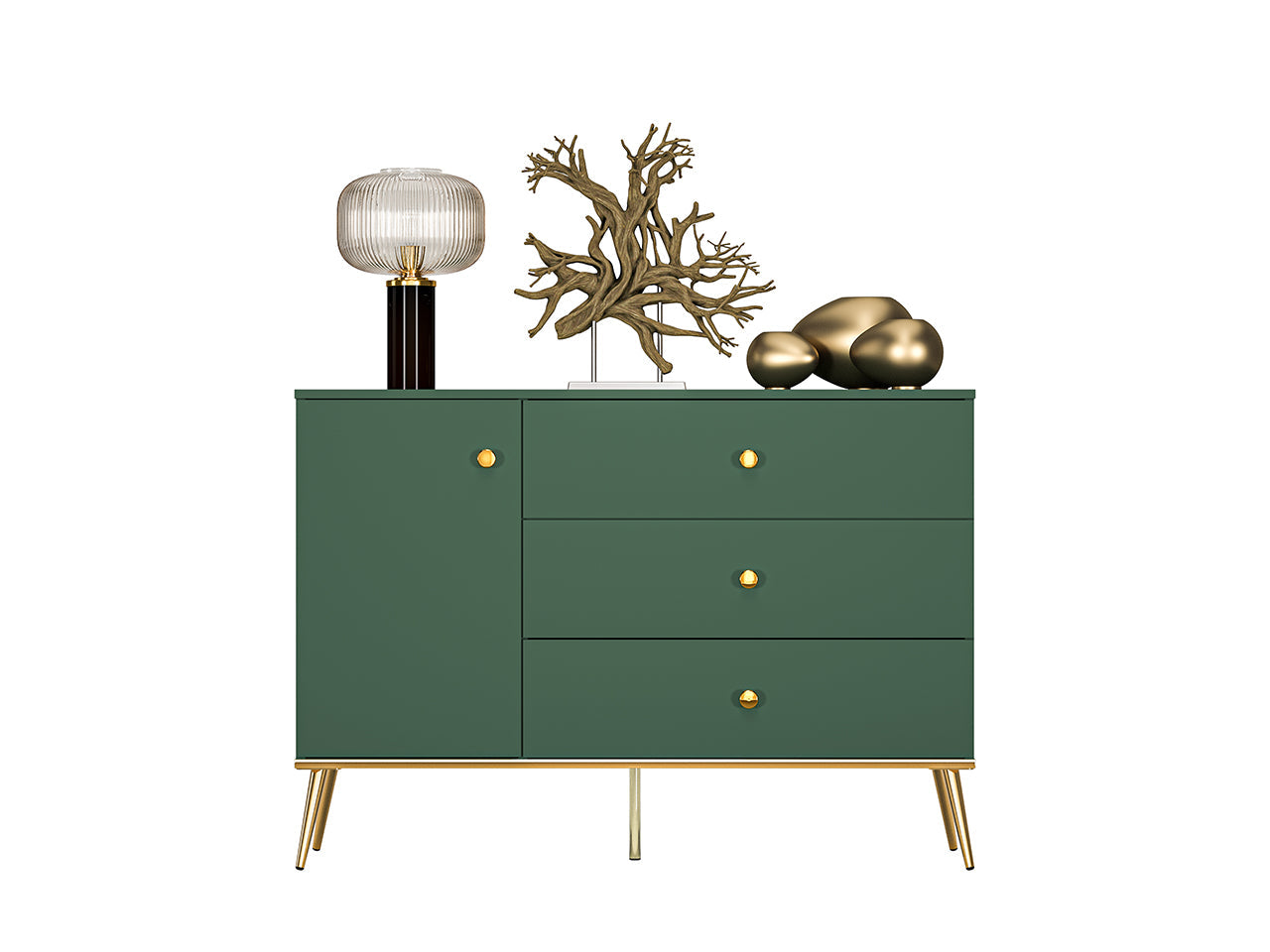Commode, Buffet, Buffet Labrador avec Bordure ABS - Résistant aux Rayures et à l'Humidité - Decora Home
