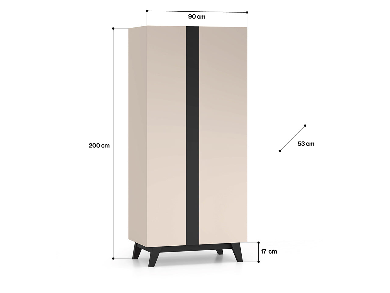 Armoire Moderne à Double Portes avec Rangement Spacieux et Design Élégant - Decora Home