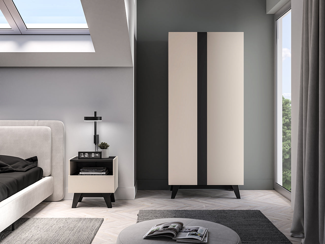 Armoire Moderne à Double Portes avec Rangement Spacieux et Design Élégant - Decora Home