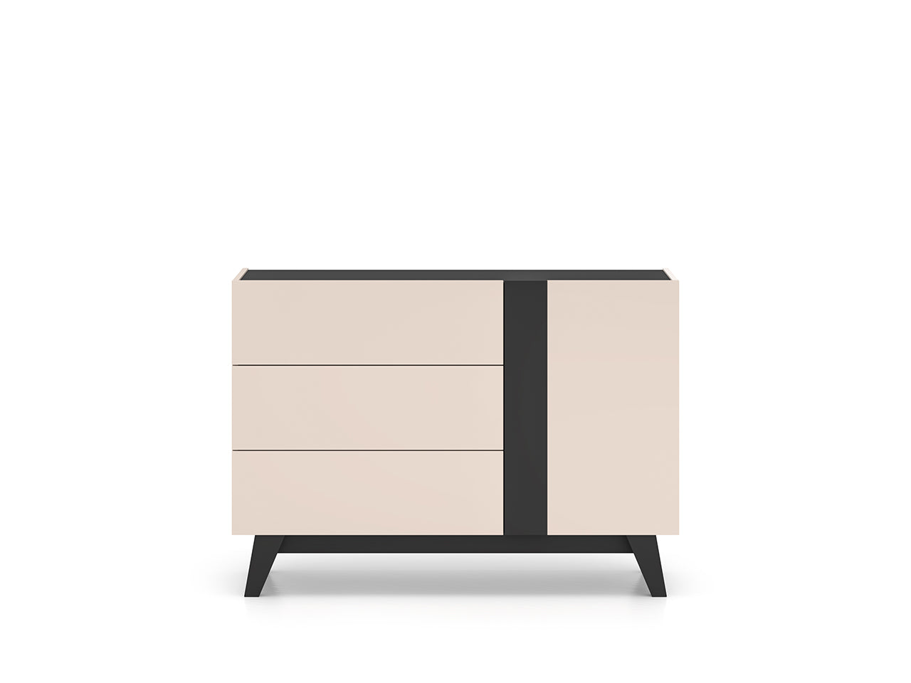 Commode, Buffet avec Tiroirs à Extension Complète et Niches Spacieuses | Cachemire et Noir - Decora Home