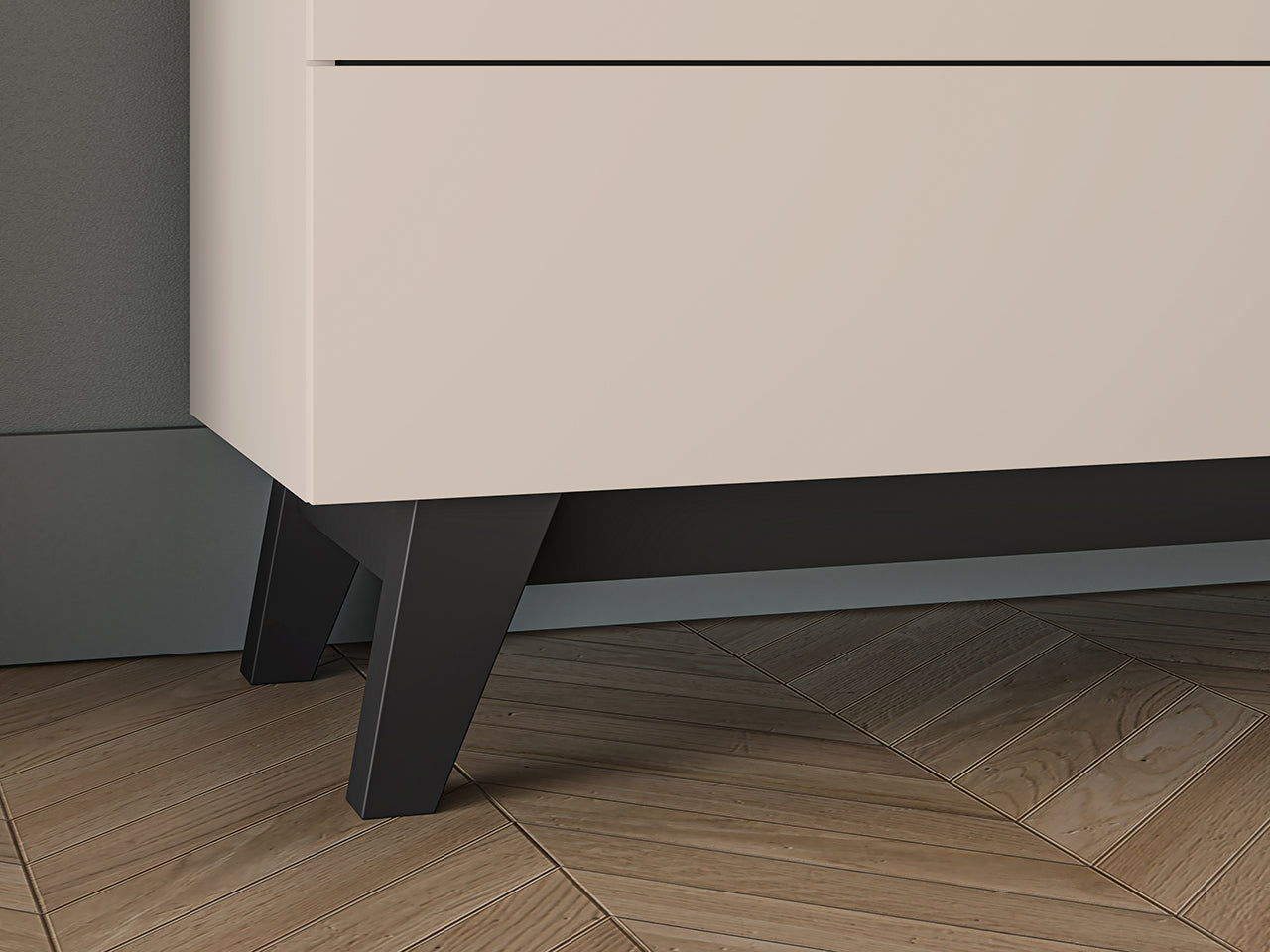 Commode, Buffet avec Tiroirs à Extension Complète et Niches Spacieuses | Cachemire et Noir - Decora Home