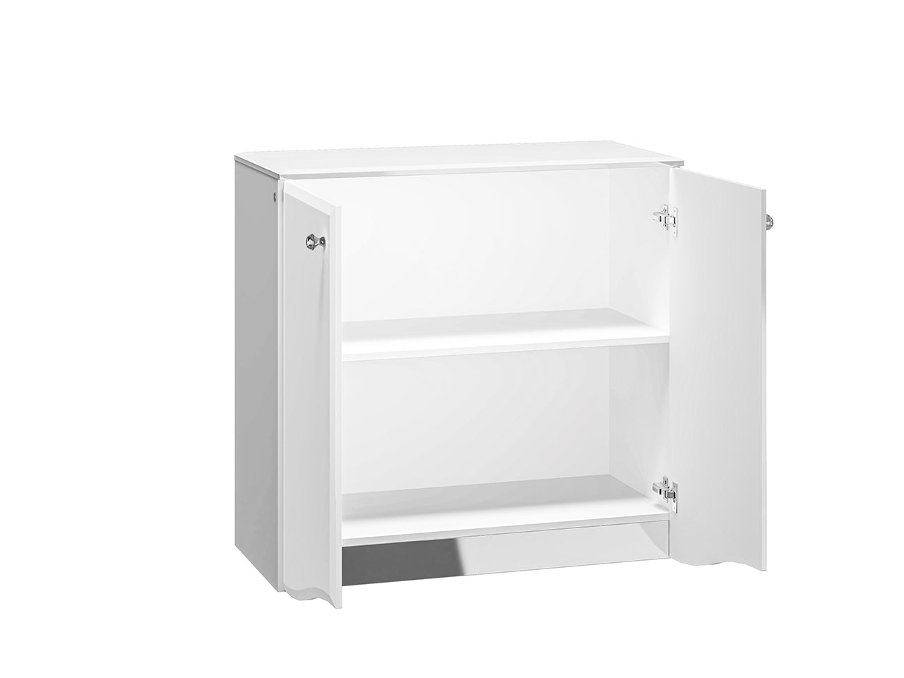 Commode, Buffet, Buffet Moderne Blanc Brillant avec Rangement Spacieux et Design Élégant - Decora Home