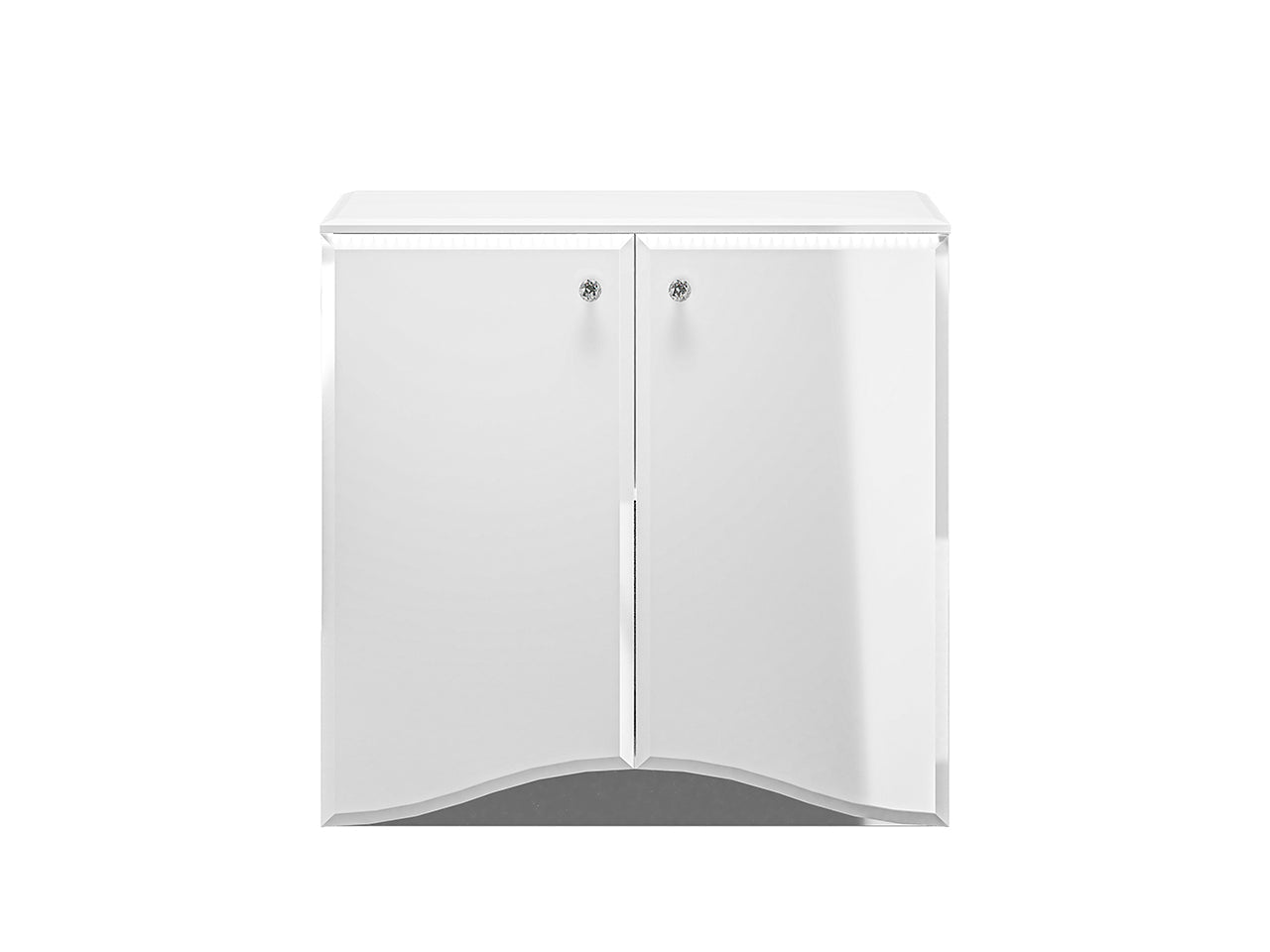 Commode, Buffet, Buffet Moderne Blanc Brillant avec Rangement Spacieux et Design Élégant - Decora Home
