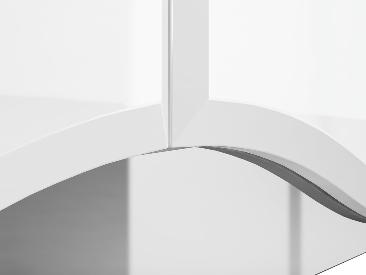 Commode, Buffet, Buffet Moderne Blanc Brillant avec Rangement Spacieux et Design Élégant - Decora Home