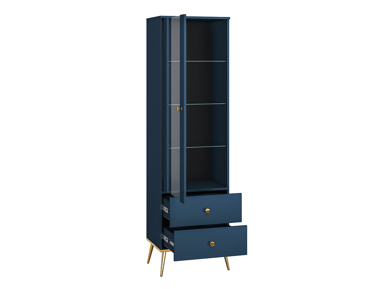 Vitrine Design avec Bordure ABS et Verre Trempé - Rétroéclairage en Option - Decora Home