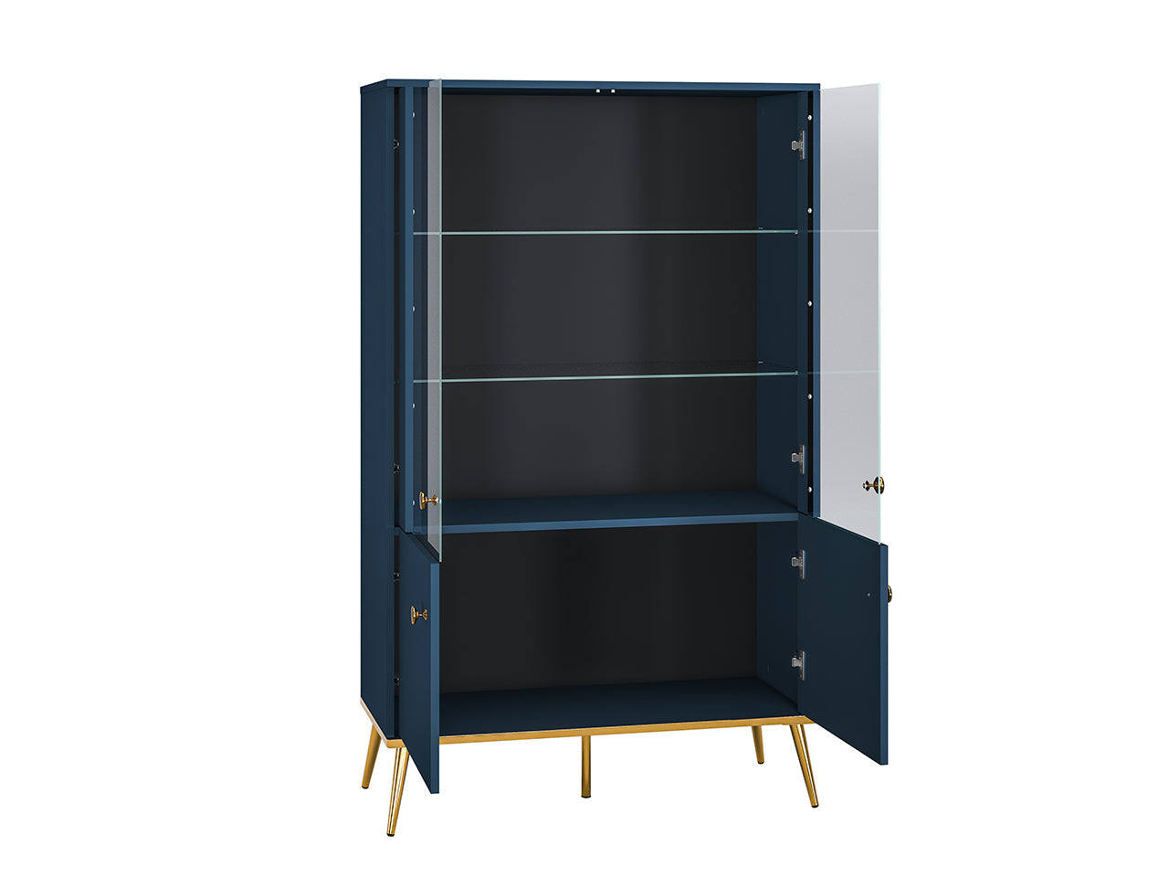 Vitrine Moderne avec Bordure ABS et Verre Trempé - Rétroéclairage Optionnel - Decora Home
