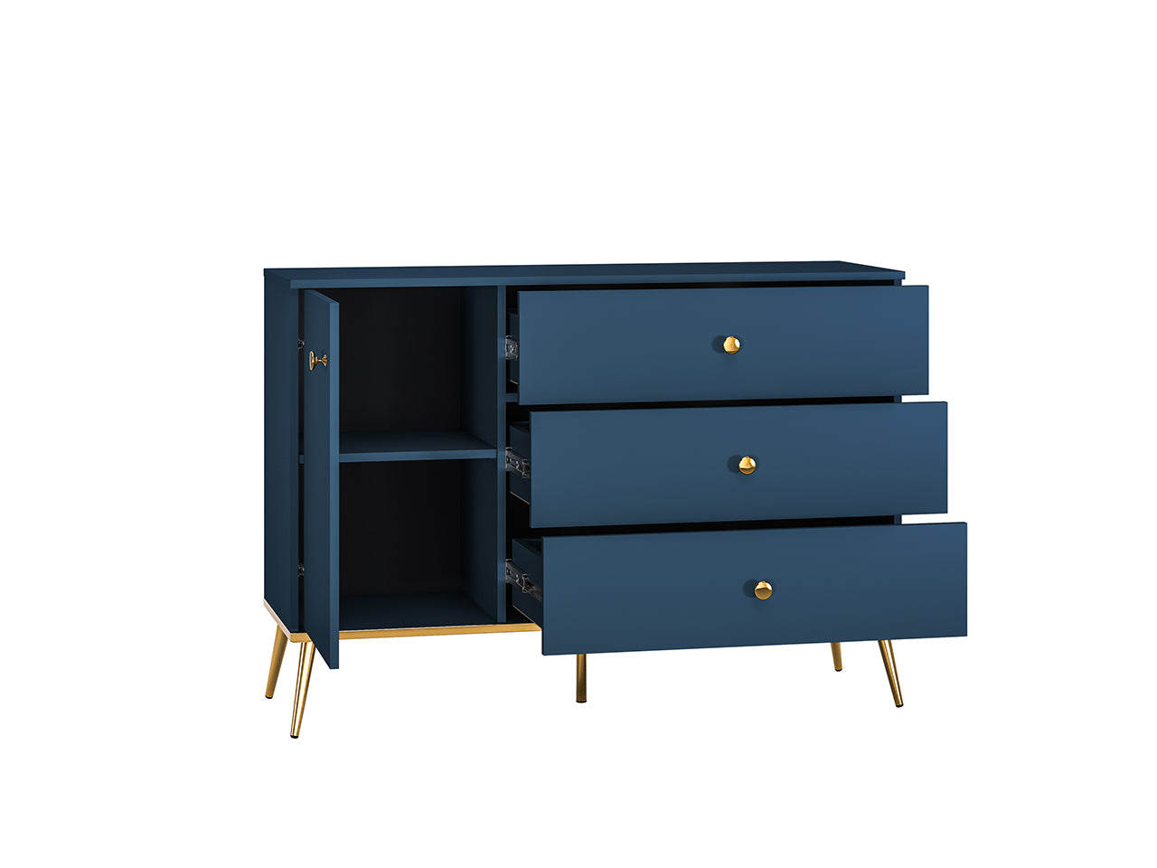 Commode, Buffet, Buffet Labrador avec Bordure ABS - Résistant aux Rayures et à l'Humidité - Decora Home