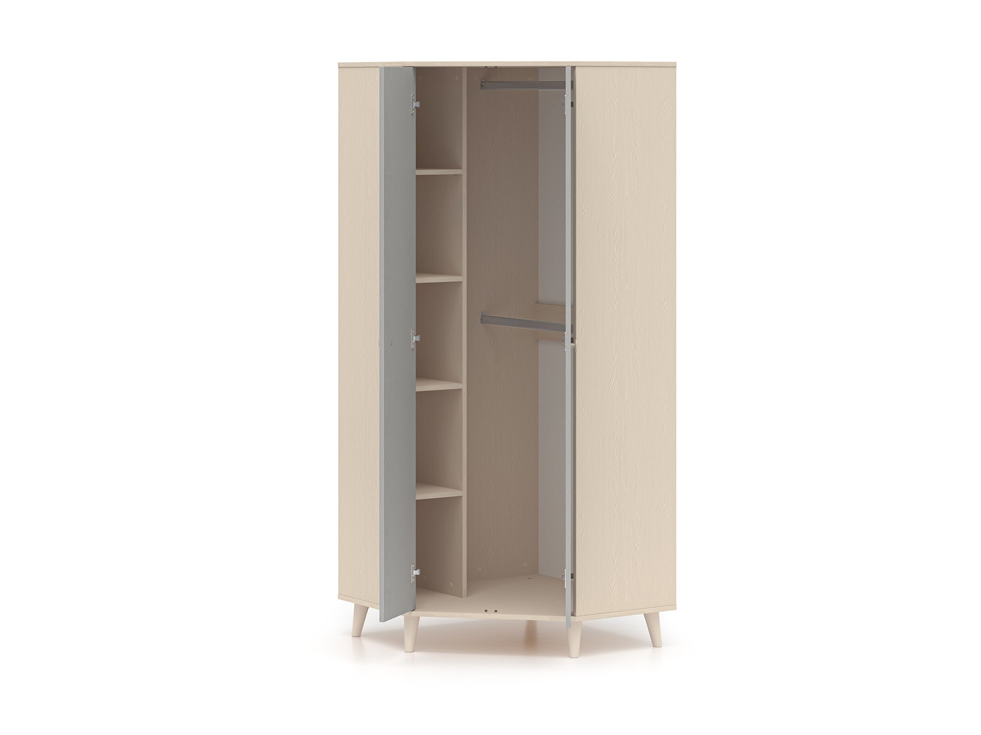 Armoire enfant  Moderne Bicolore – Rose Millénaire & Sable du Désert – Design Élégant et Fonctionnel - Decora Home
