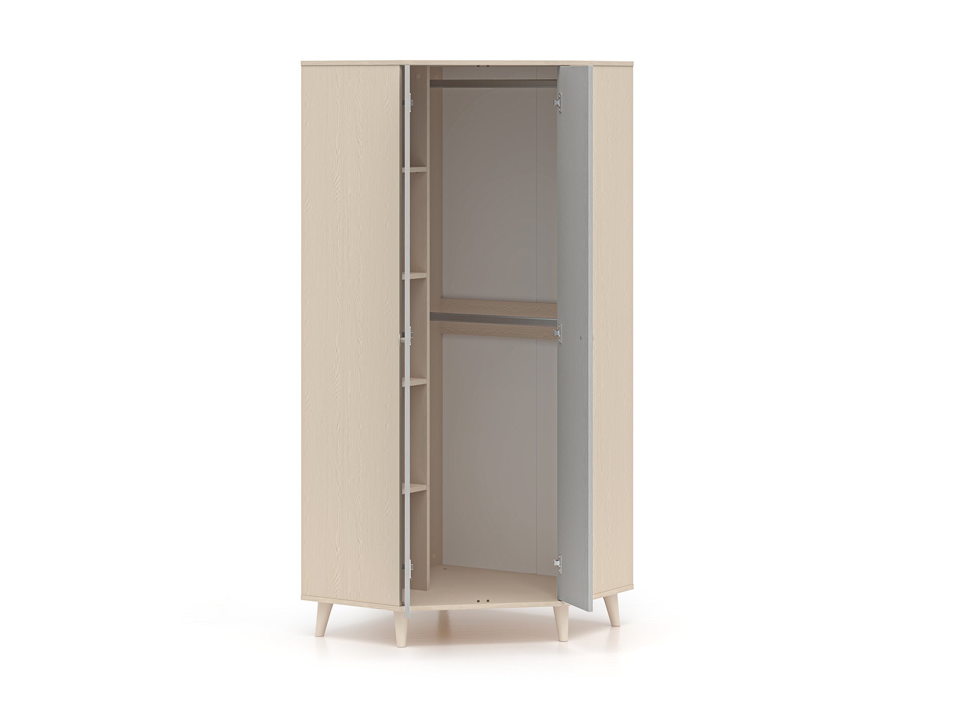 Armoire enfant  Moderne Bicolore – Rose Millénaire & Sable du Désert – Design Élégant et Fonctionnel - Decora Home