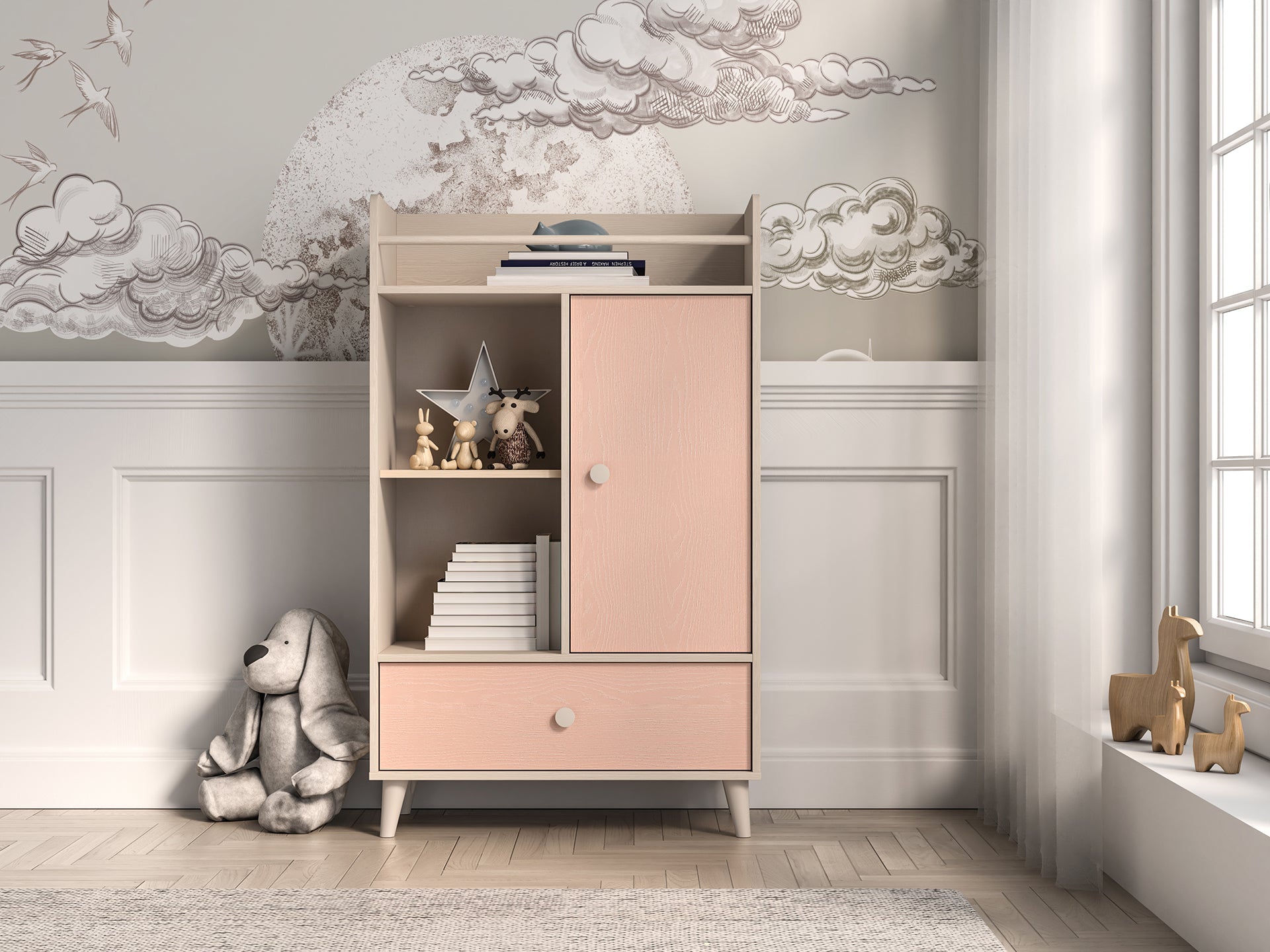 Commode enfant Moderne en Bois avec Rangement Spacieux – Design Élégant et Fonctionnel|Dernières pièces|Decora Home
