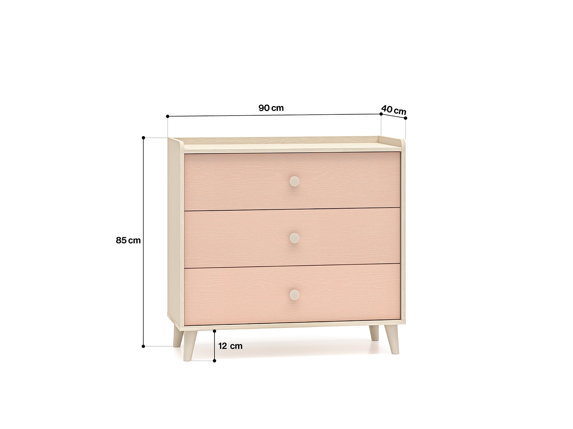 Commode, Buffet enfant moderne en panneaux laminés avec finition résistante et élégante - Decora Home