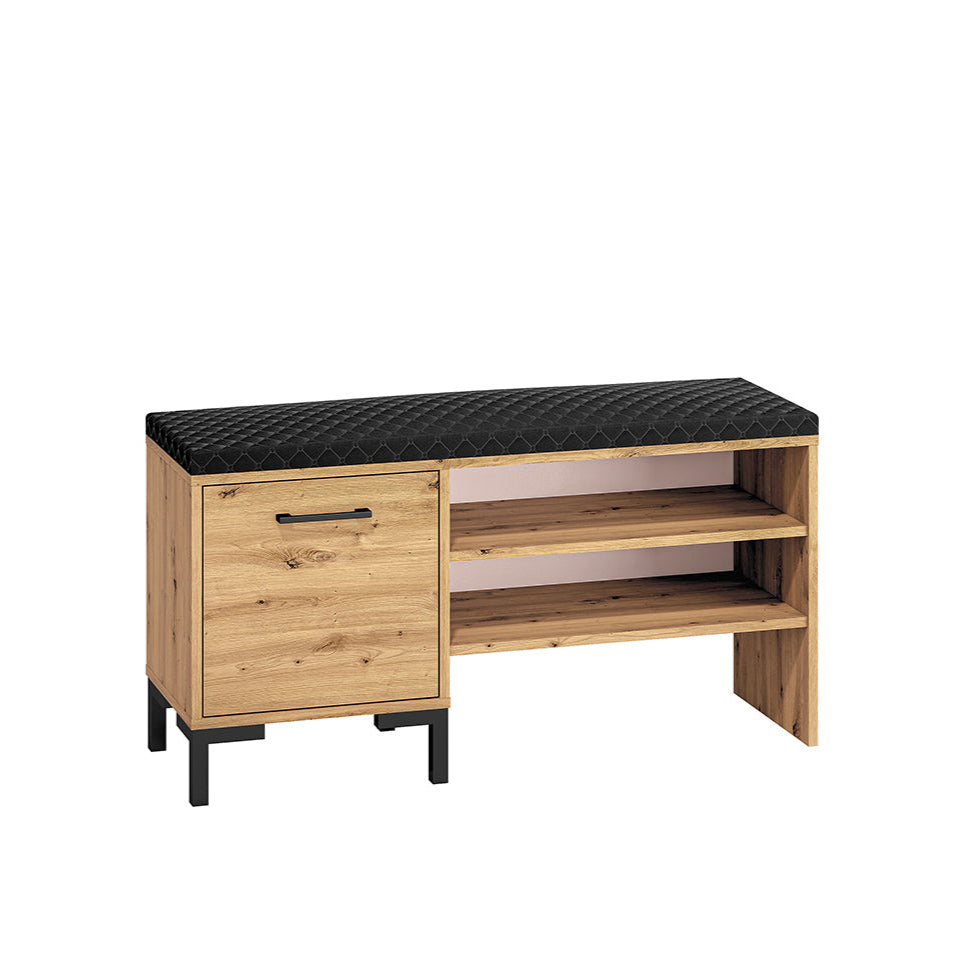 Meuble à Chaussures en Chêne Artisanal avec Bordure ABS   Durable, Résistant aux Rayures et à l'Humidité|Dernières pièces|Decora Home
