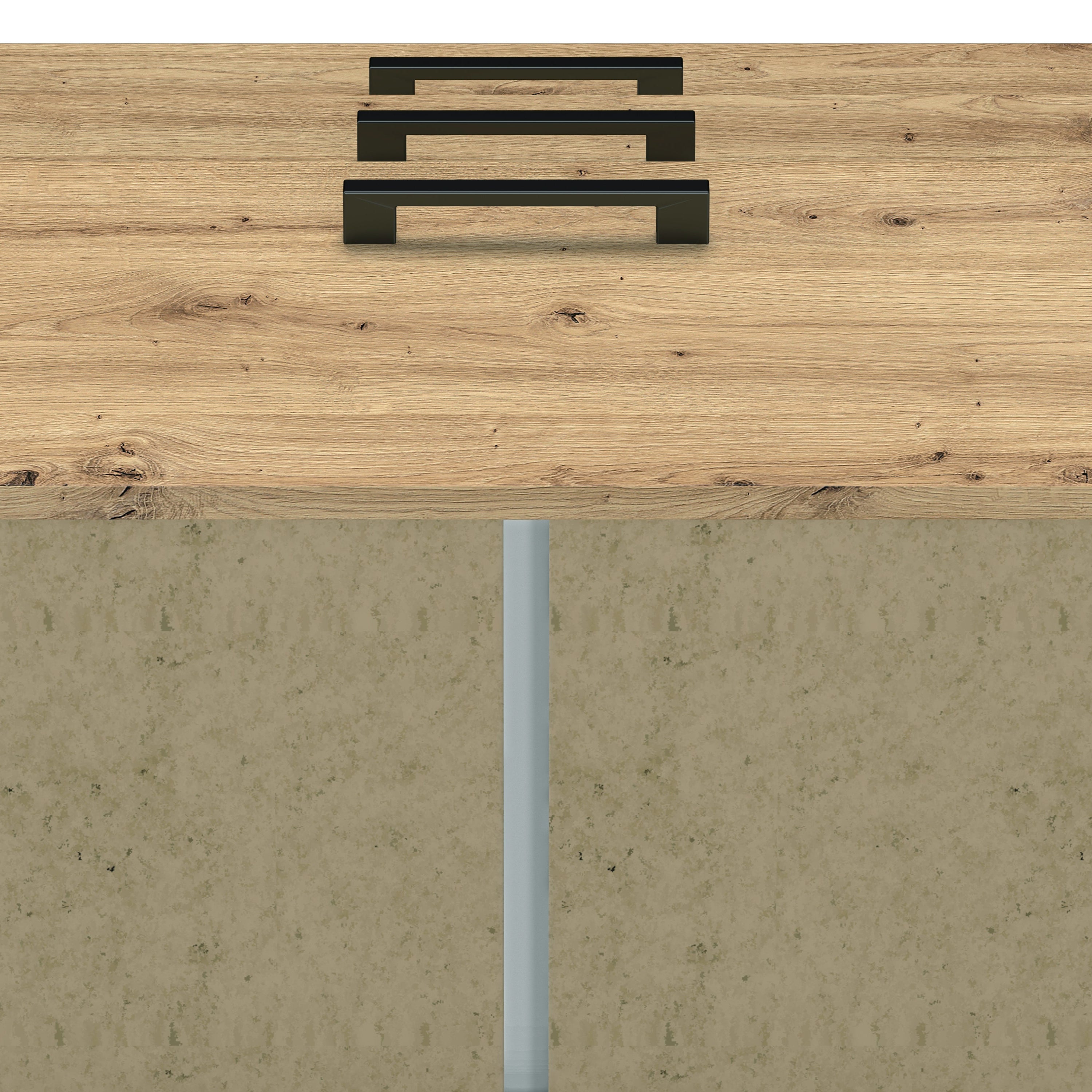 Commode, Buffet, Buffet en Chêne Artisanal avec Bordure ABS – Élégance et Praticité pour Votre Espace - Decora Home