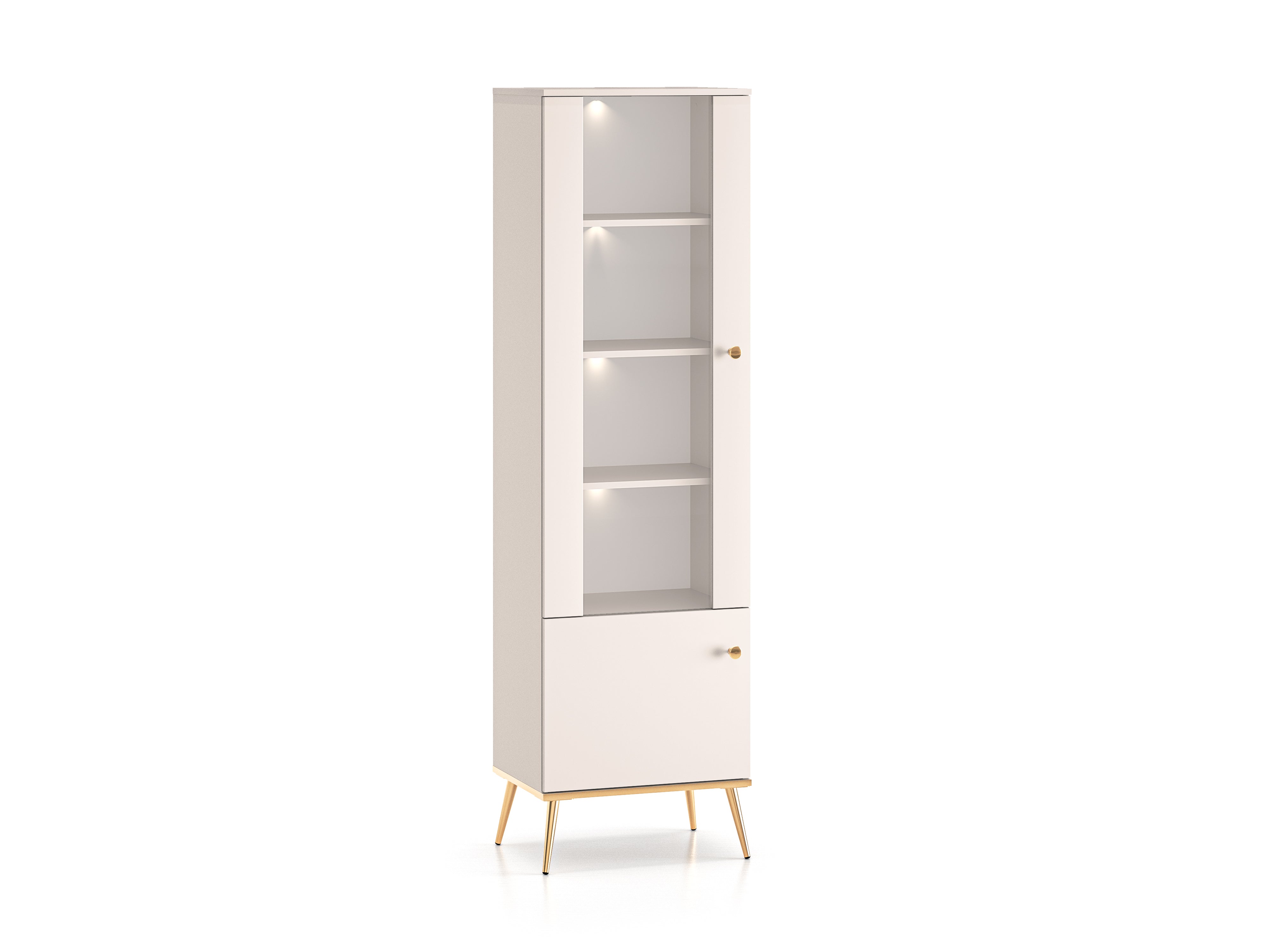 Vitrine - Élégance Moderne en Cachemire avec Pieds Dorés - Decora Home