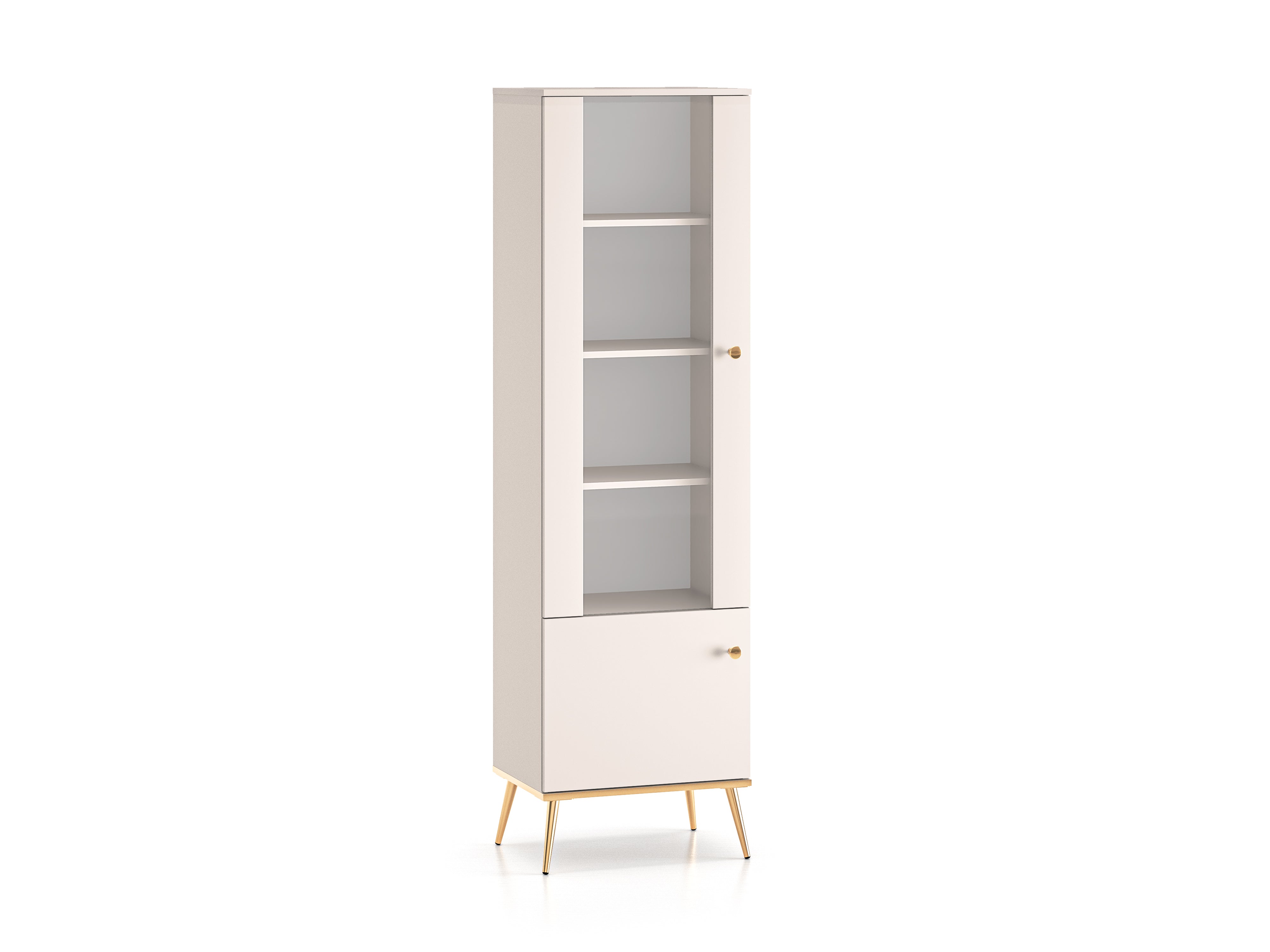 Vitrine - Élégance Moderne en Cachemire avec Pieds Dorés - Decora Home