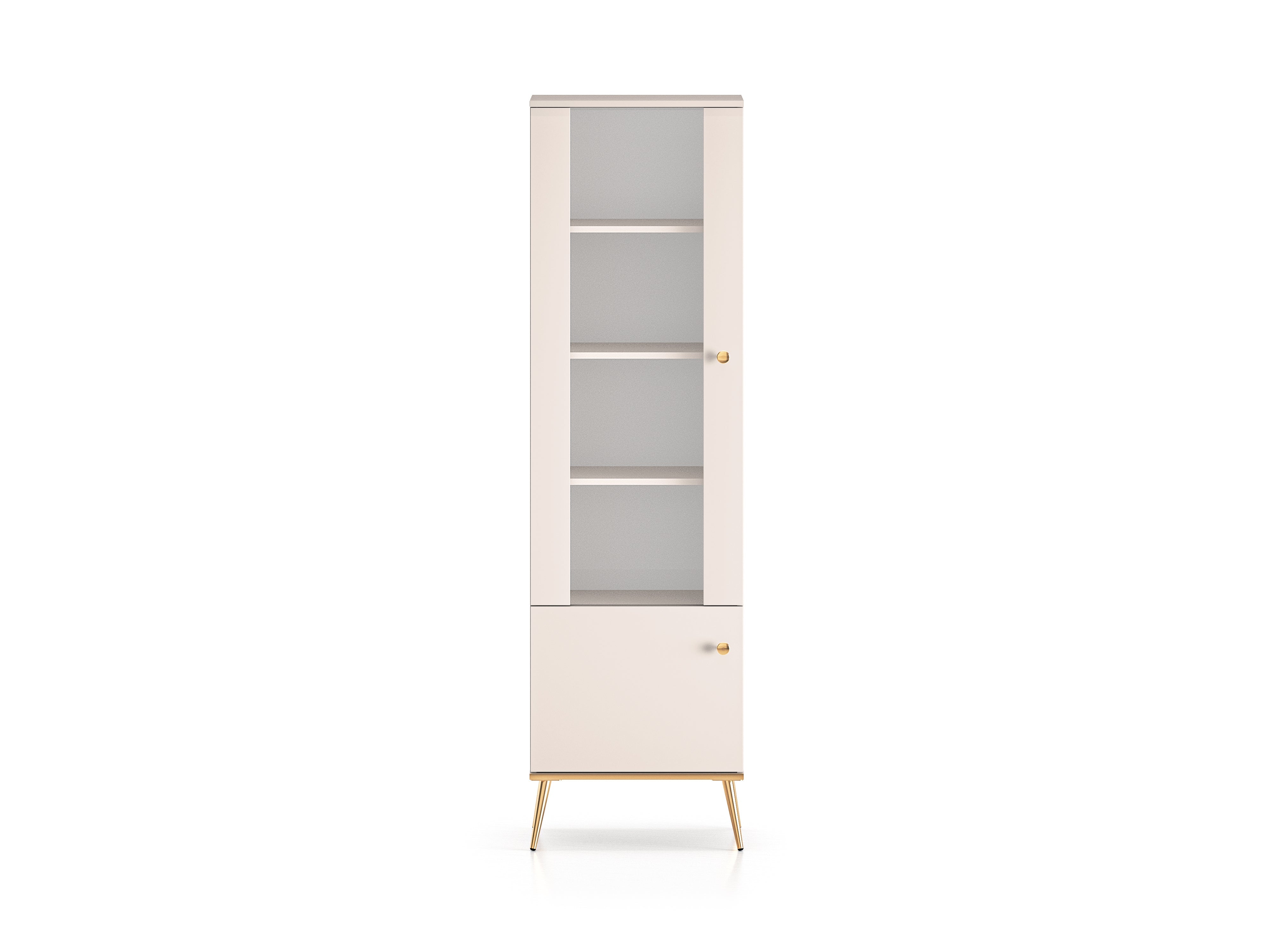 Vitrine - Élégance Moderne en Cachemire avec Pieds Dorés - Decora Home