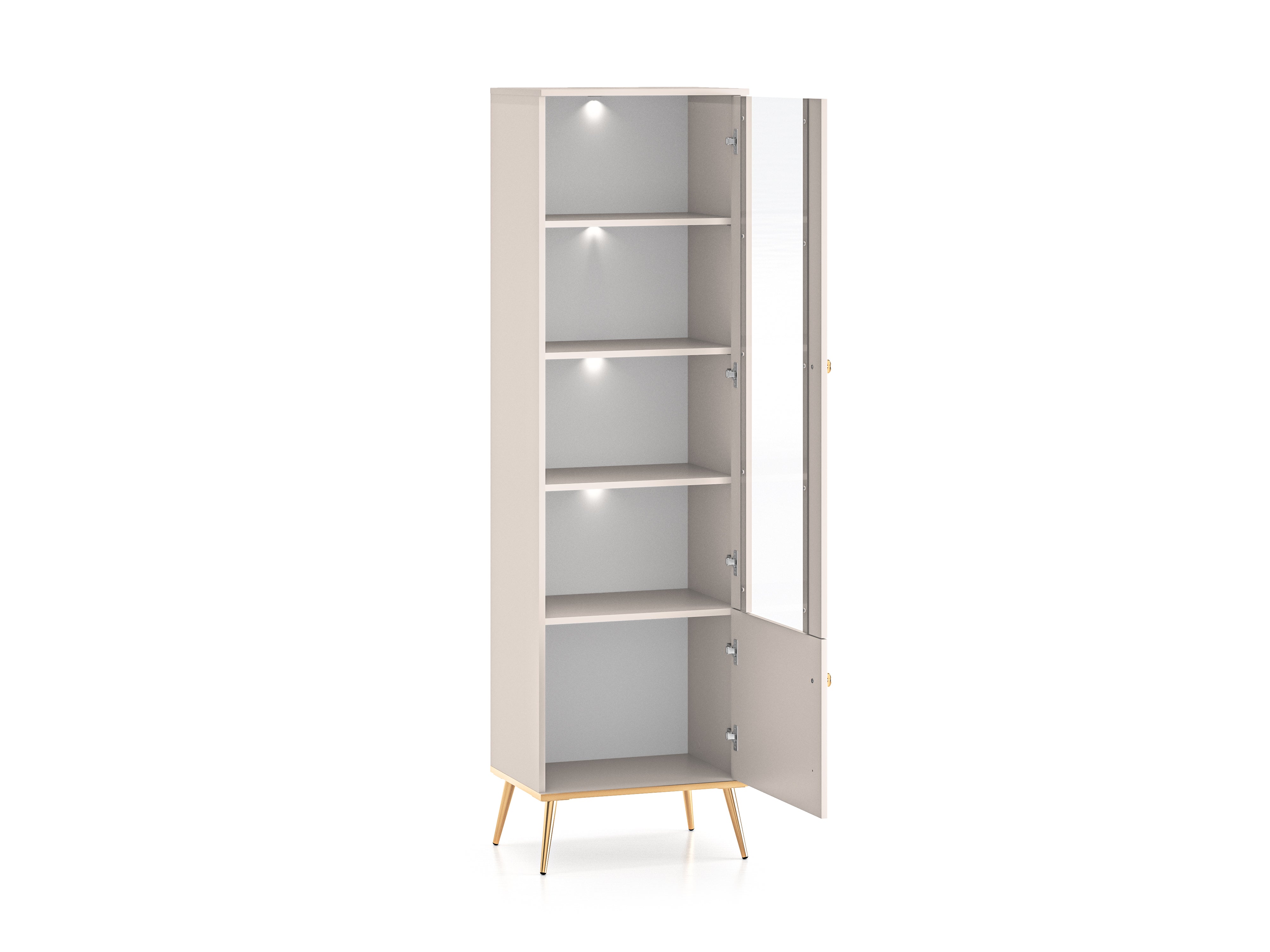 Vitrine - Élégance Moderne en Cachemire avec Pieds Dorés - Decora Home