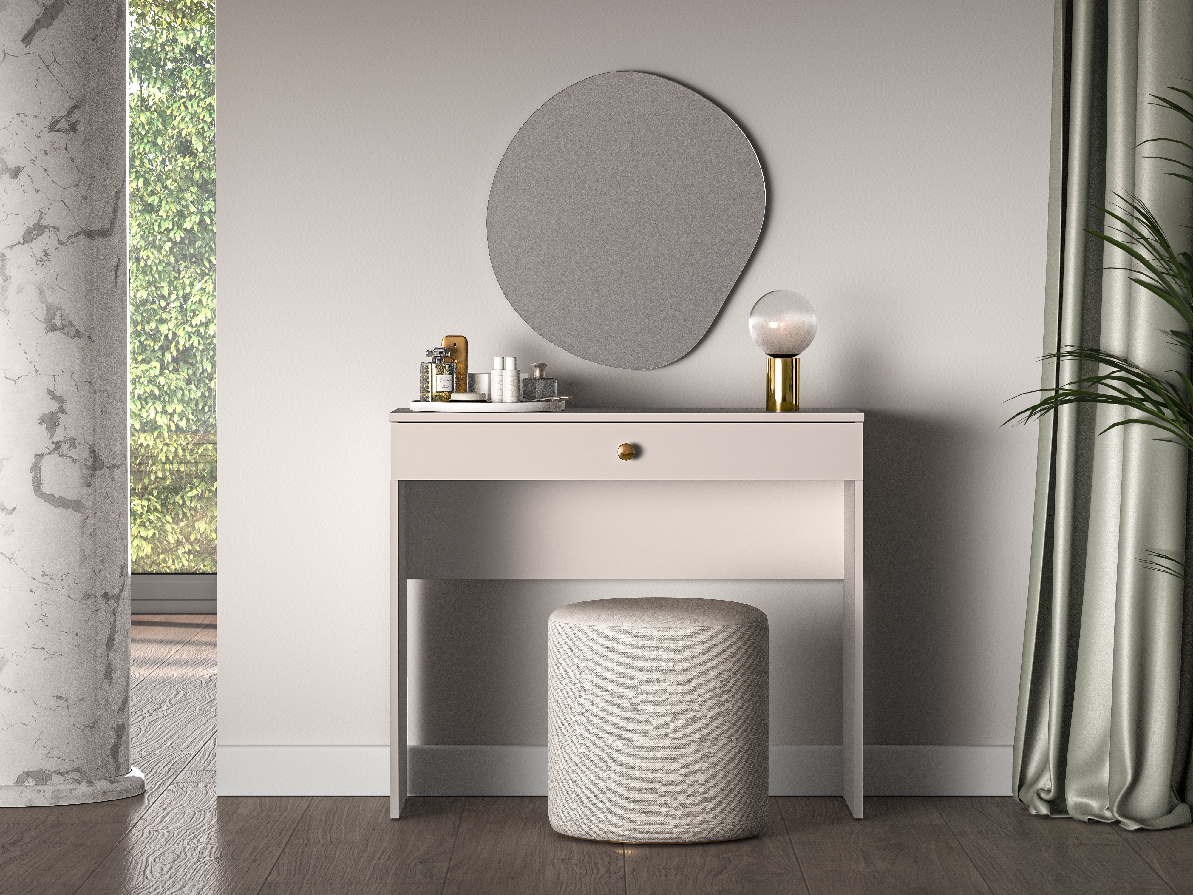 Coiffeuse    Élégance en Cachemire avec Grand Tiroir de Rangement|Offre Limitée|Decora Home