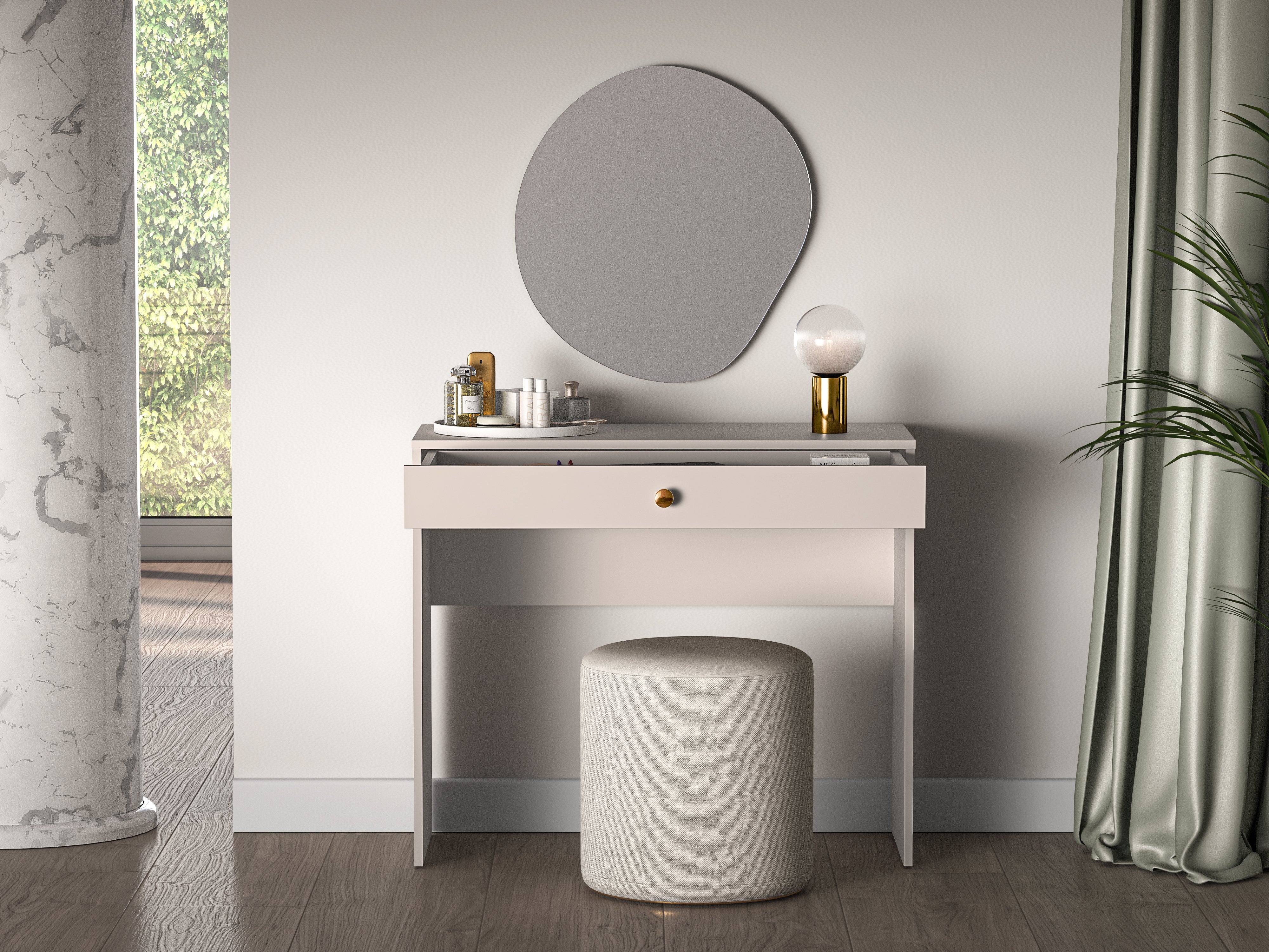 Coiffeuse  - Élégance en Cachemire avec Grand Tiroir de Rangement - Decora Home