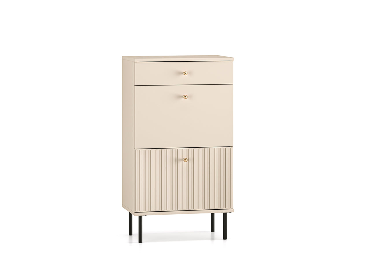 Meuble à Chaussures en MDF Cachemire avec Tiroir à Extension Complète et Rabats Pratiques - Decora Home