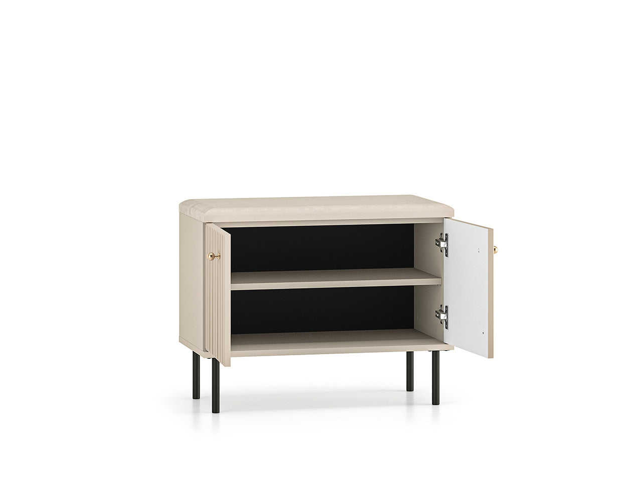 Meuble à Chaussures Sofina avec Siège Rembourré - MDF Cachemire - Decora Home