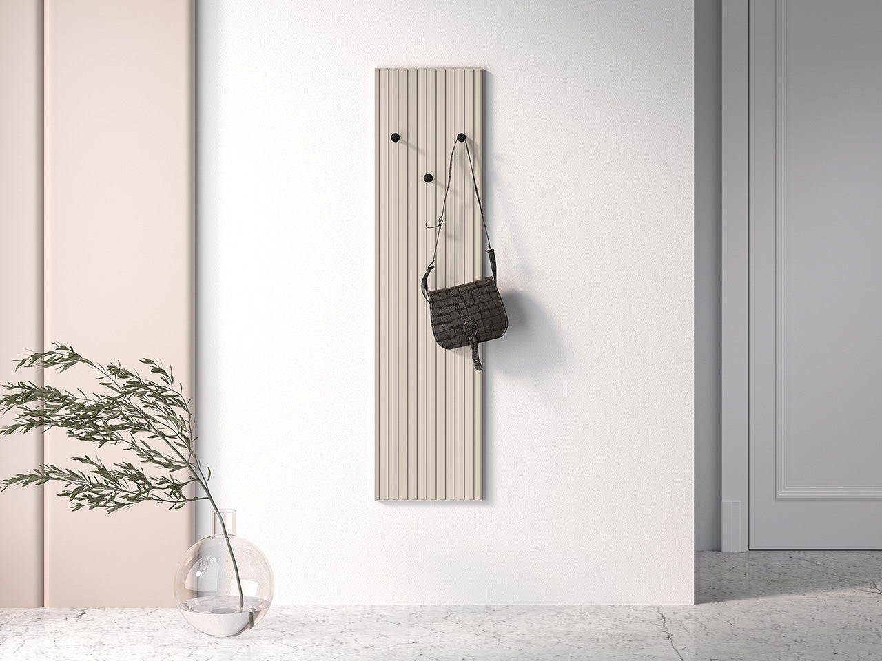 Cintre  Cachemire, MDF Fraisé, 3 Supports Noirs pour Vêtements d'Extérieur|Offre Limitée|Decora Home