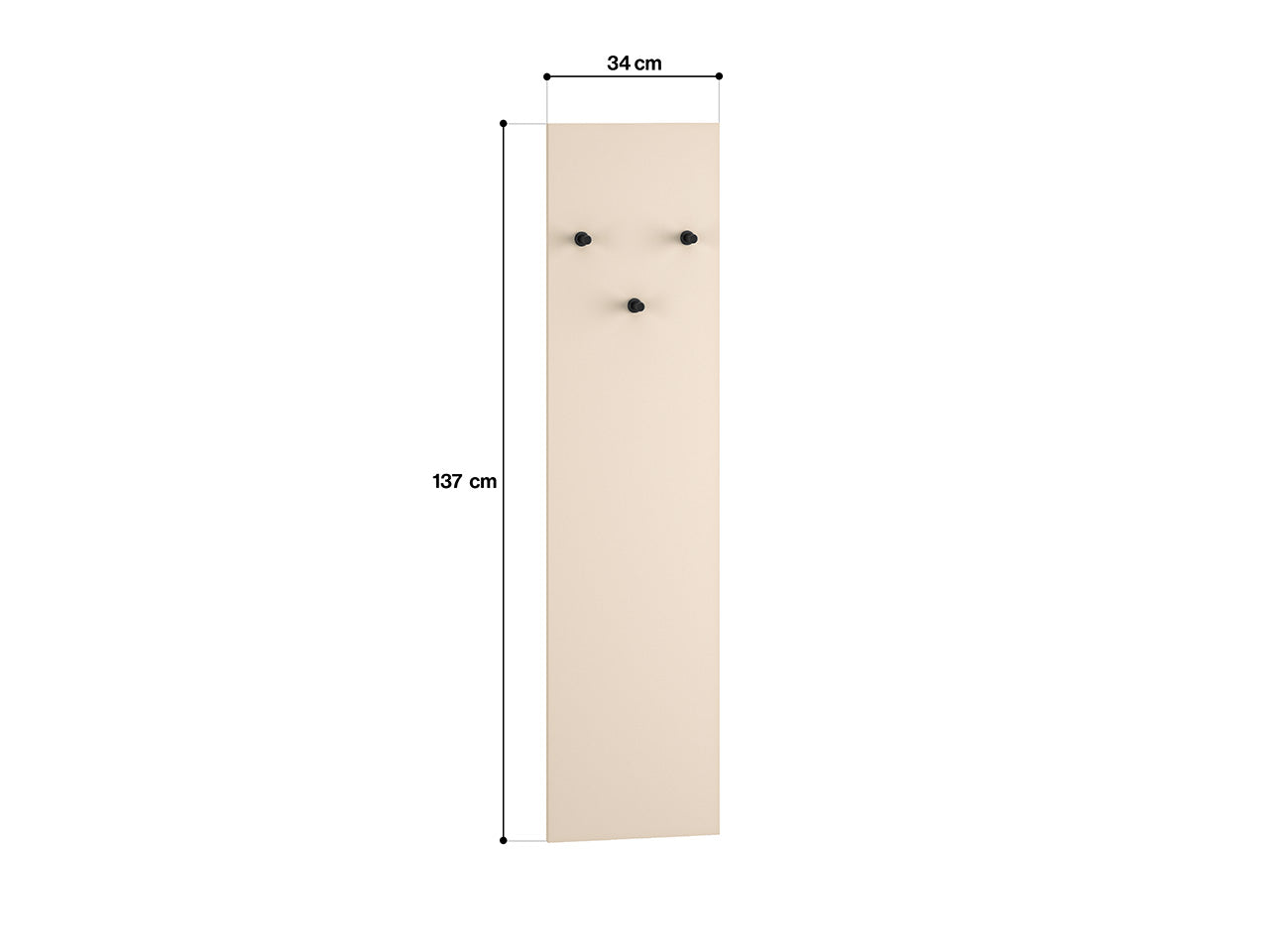 Cintre  Cachemire, MDF Fraisé, 3 Supports Noirs pour Vêtements d'Extérieur - Decora Home