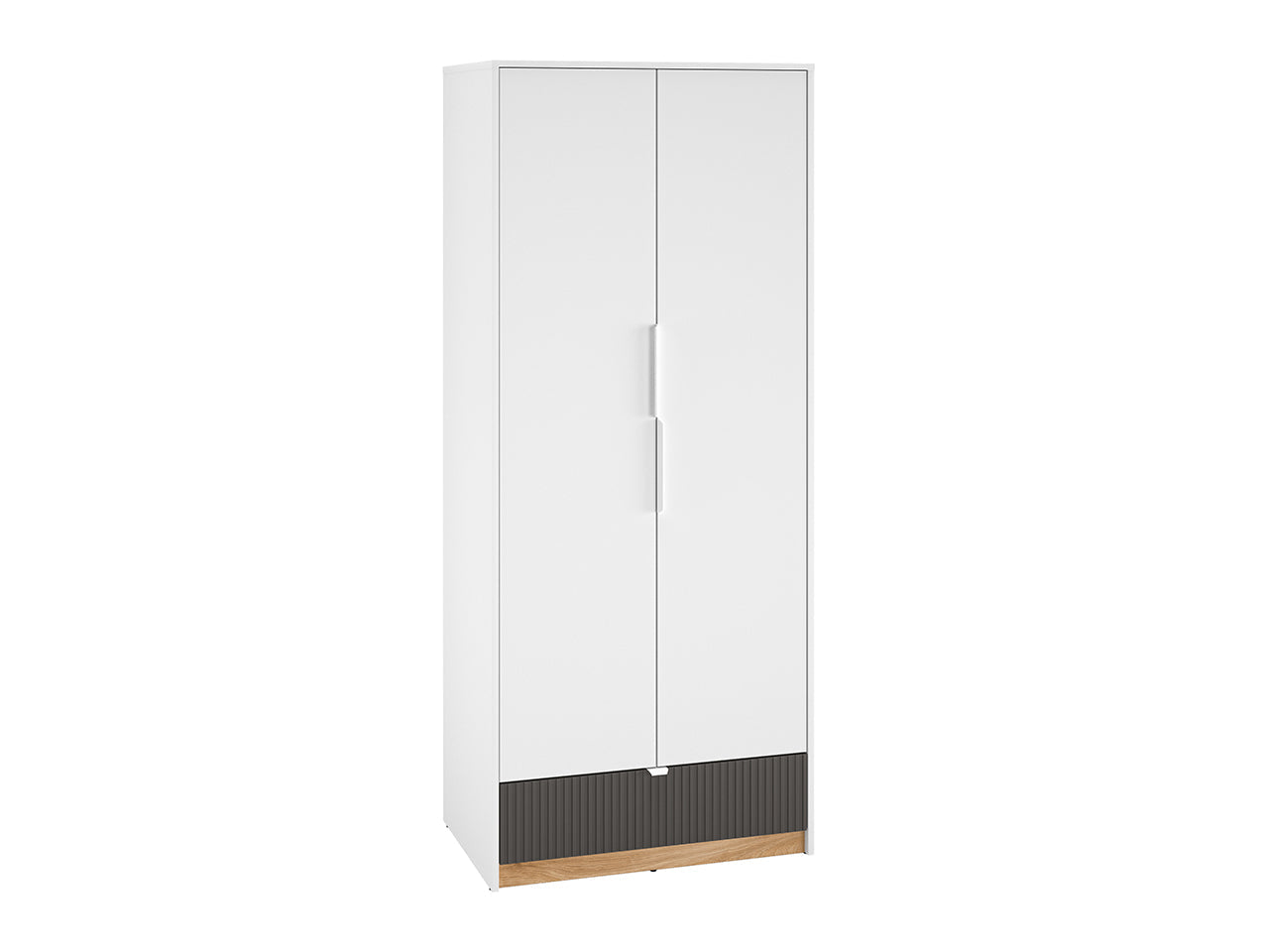 Garde Robe enfant Moderne en Blanc et Chêne Castello   Panneau Laminé Résistant aux Rayures et à l'Humidité, Capacité de Tiroir Optimisée|Offre Spéciale|Decora Home