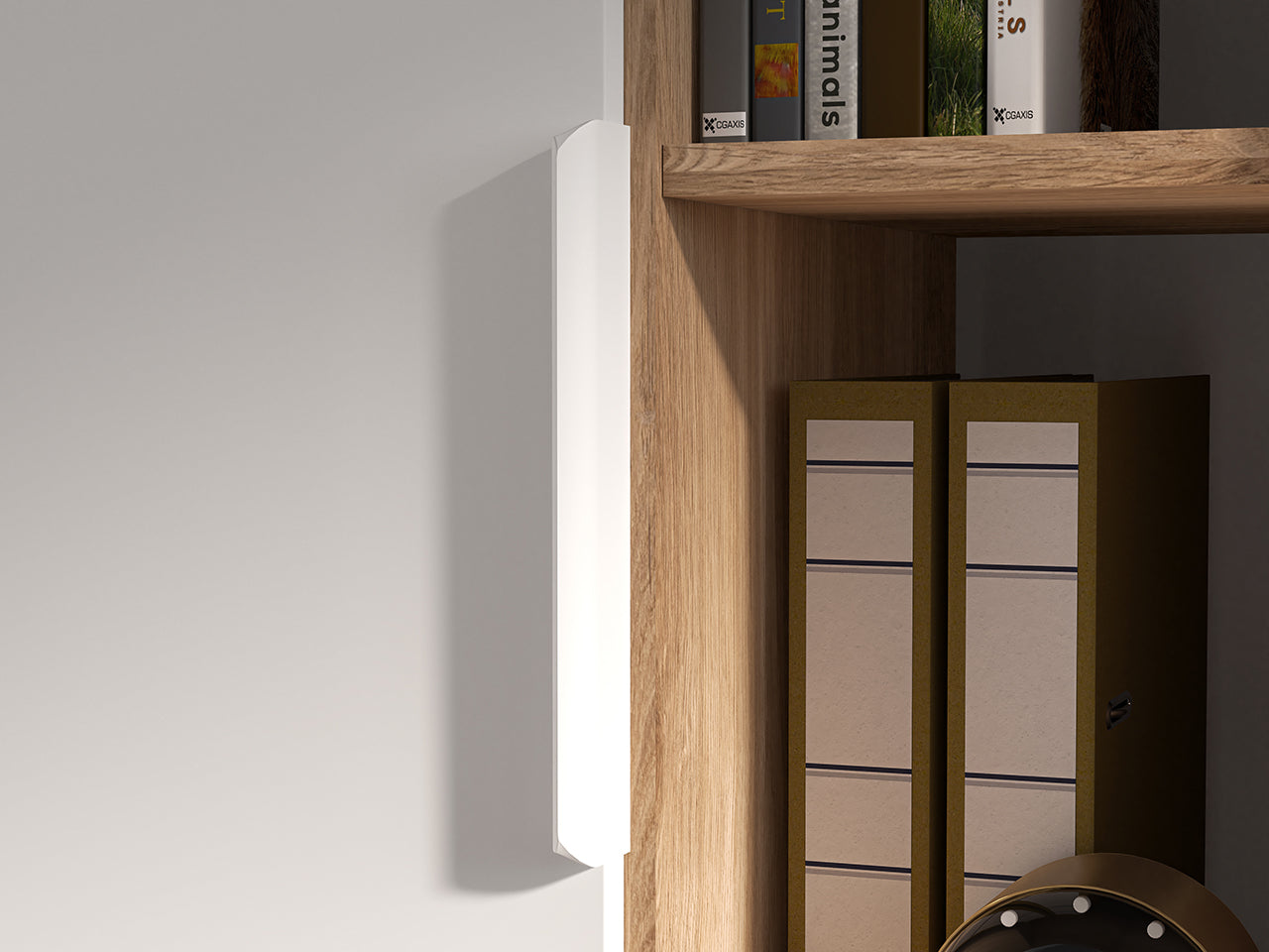 Garde-Robe enfant Moderne en Blanc et Chêne Castello avec MDF Graphite Mat – Durabilité et Design Élégant - Decora Home
