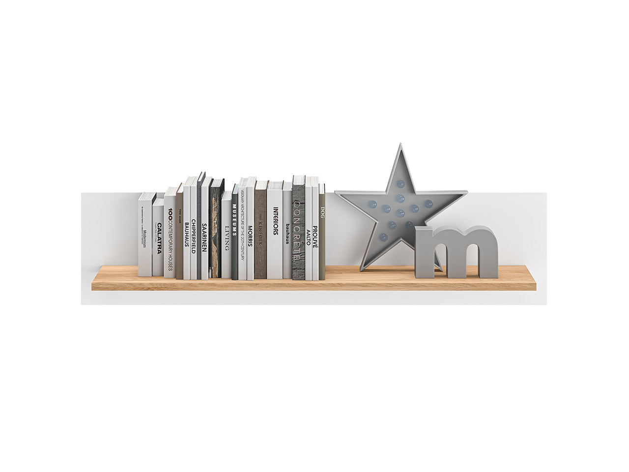 Étagère Suspendue – Finition Blanc & Chêne Castello - Decora Home