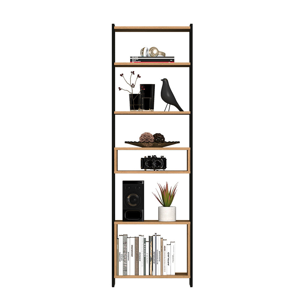 Étagère avec Bordure ABS - Chêne Artisanal + Noir - Decora Home