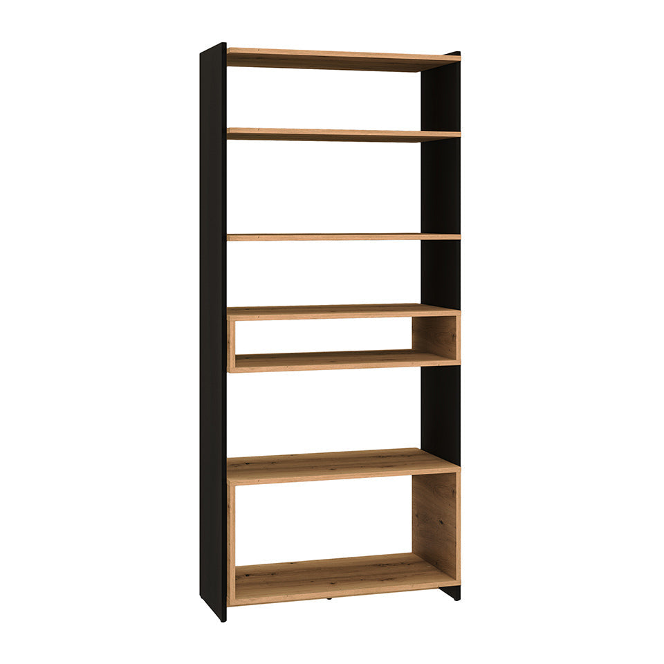 Étagère avec Bordure ABS - Chêne Artisanal + Noir - Decora Home