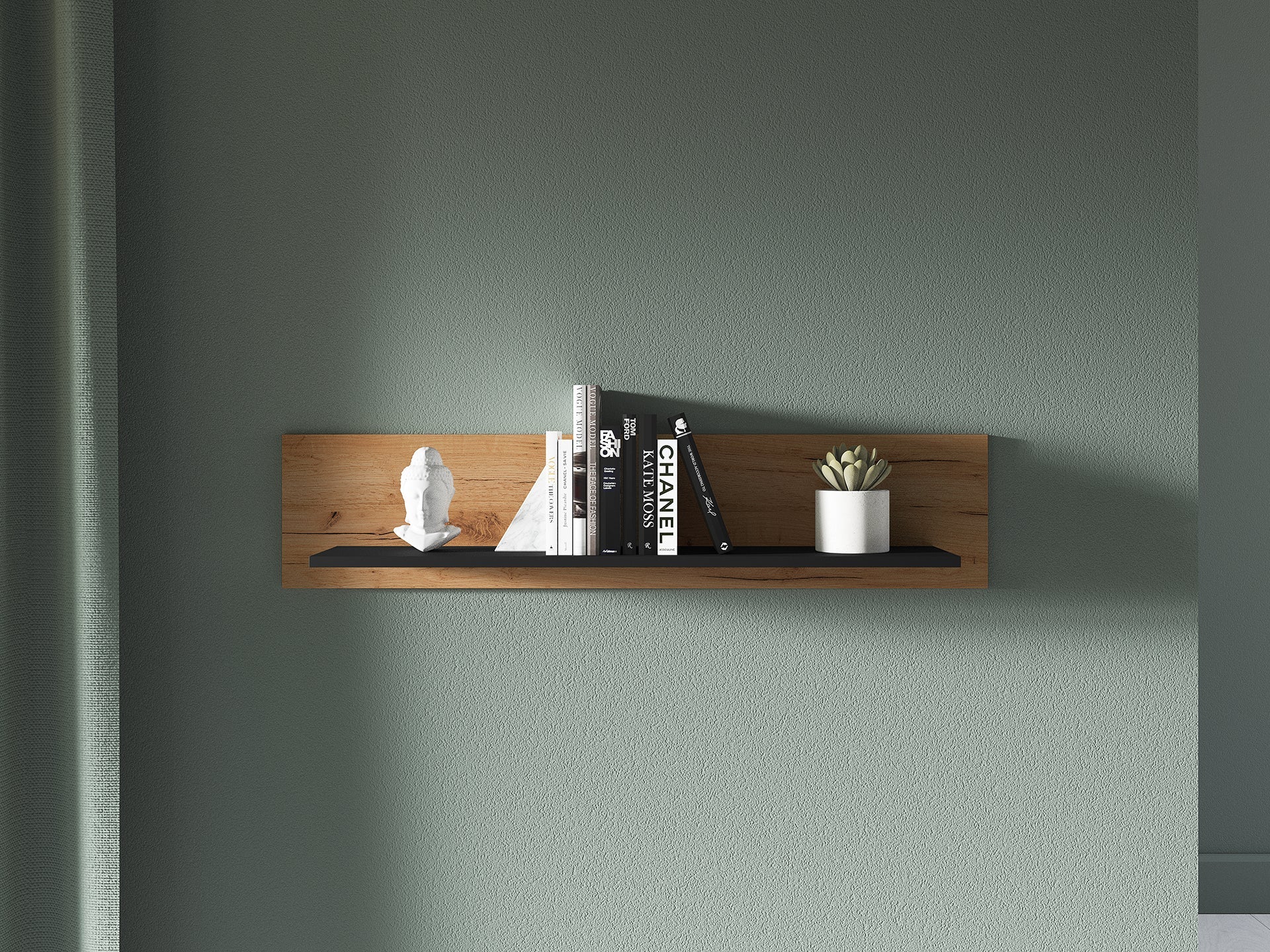 Étagère en Chêne Craft Or + Noir – Design Moderne et Fonctionnalité|Offre Limitée|Decora Home