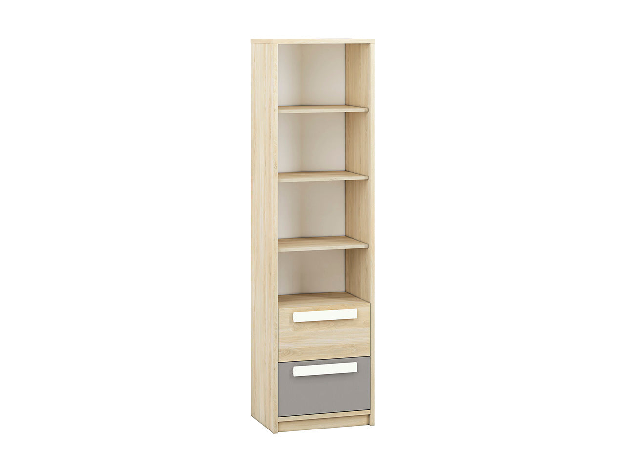 Étagère moderne Hêtre Fjord et Blanc avec bordure ABS   Design élégant et fonctionnel|Offre Spéciale|Decora Home