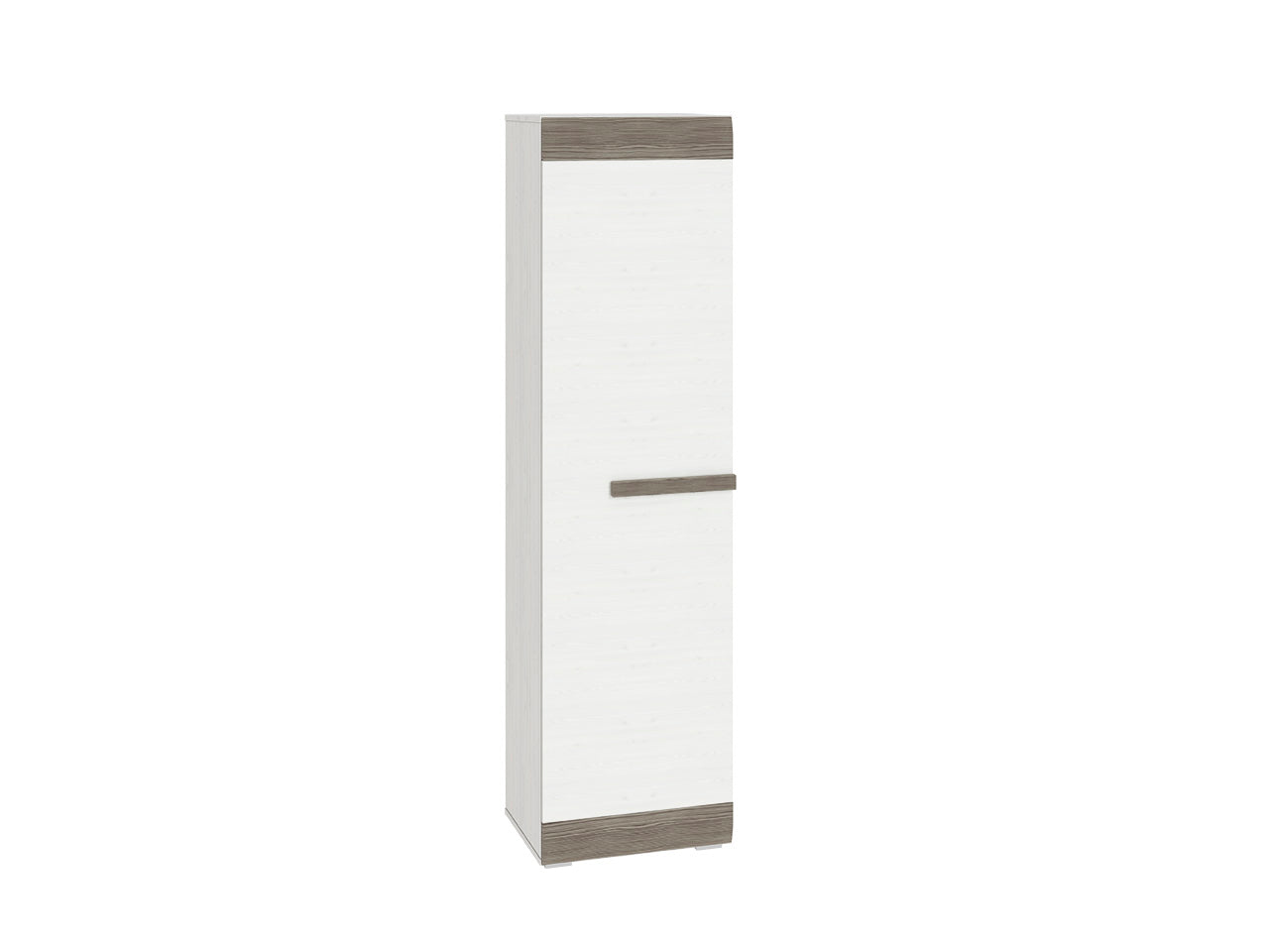 Armoire en Pin des Neiges et MDF Gris Neuf avec Bordure ABS - Decora Home