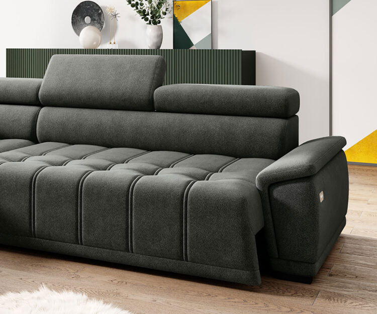 Canapé d’angle – Confort réglable électrique, design moderne et têtières ajustables - Decora Home