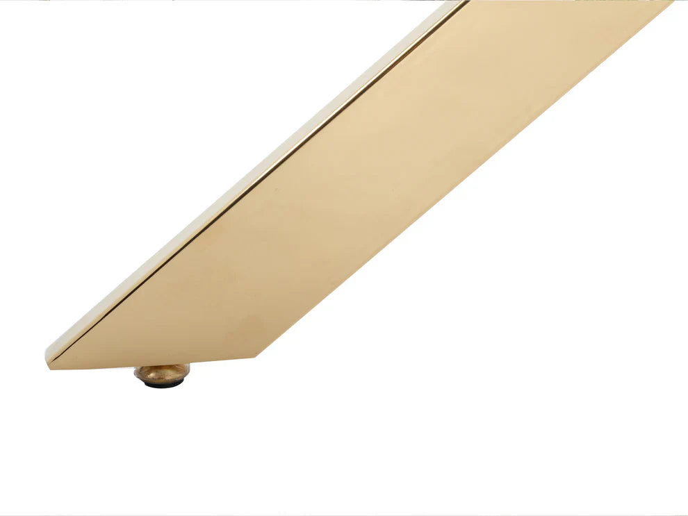 table basse ronde en verre avec structure doree