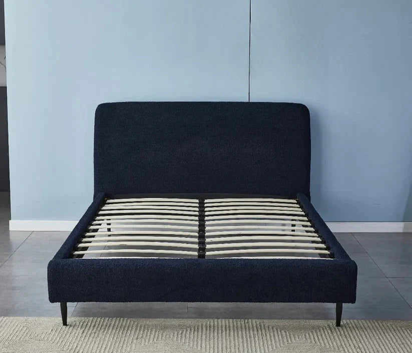 Lit en Laine Bouclée – Confort Chic et Design Moderne | 140x190 cm / 160x200 cm - Decora Home